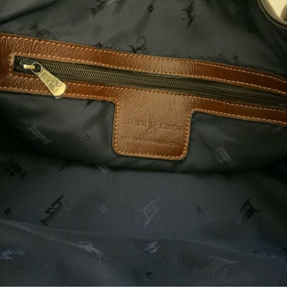 New Links and Kings Brown Leather Duffle Bag Weekender. - Picture 10 of 16